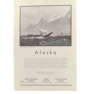 Vintage 1932 Alaska Summer Cruise Ad Advertisement